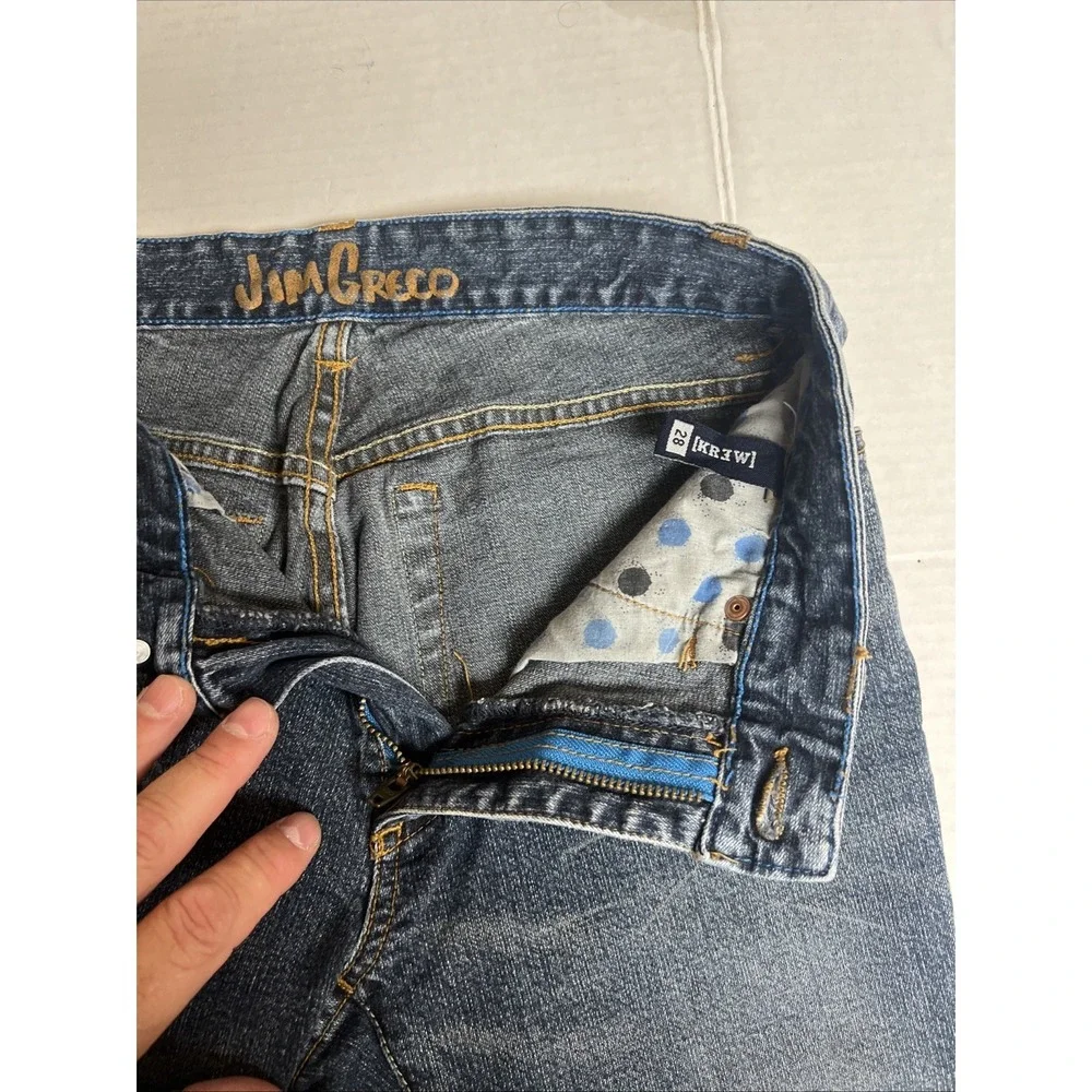Krew Jeans Youth Boys Jim Greco Blue 28 School Skating Street City Zip